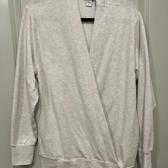 Athleta Soft Fleece Deep V neck wrap sweater - Picture 2 of 4